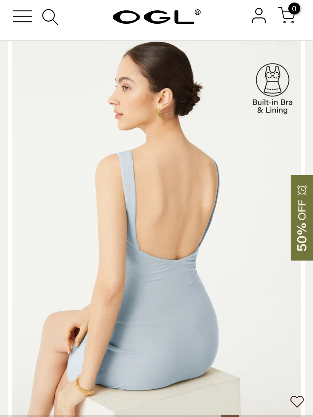 OGL Black Sleeveless Scoop-Neck Mini Dress